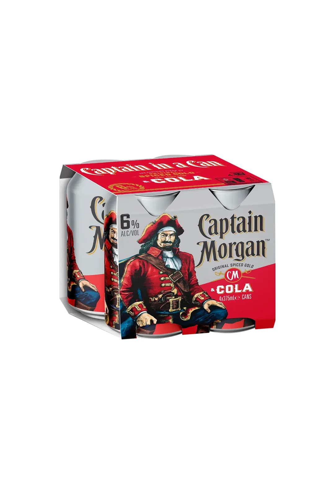 Captain Morgan Captain Morgan Spiced Rum & Cola Cans 375mL