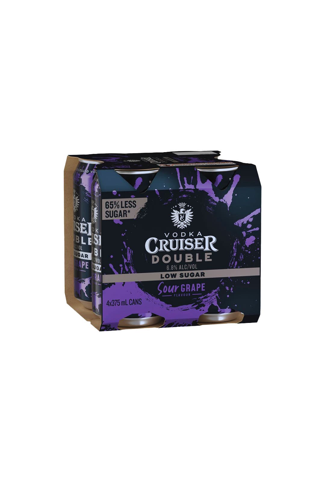 Vodka Cruiser Double Sour Grape Low Sugar Cans 375mL 