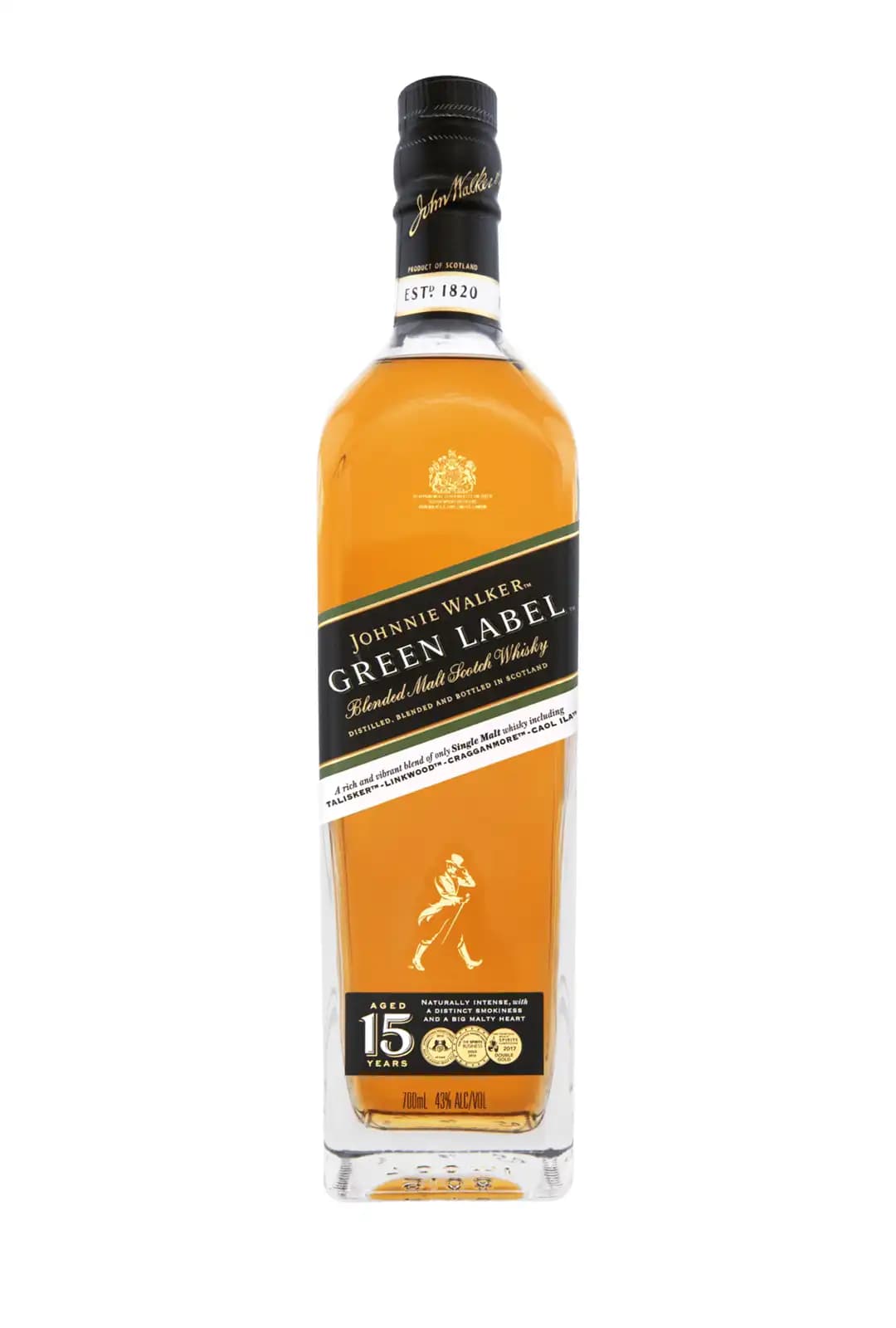 Johnnie Walker Green Label Blended Scotch Whisky 700mL