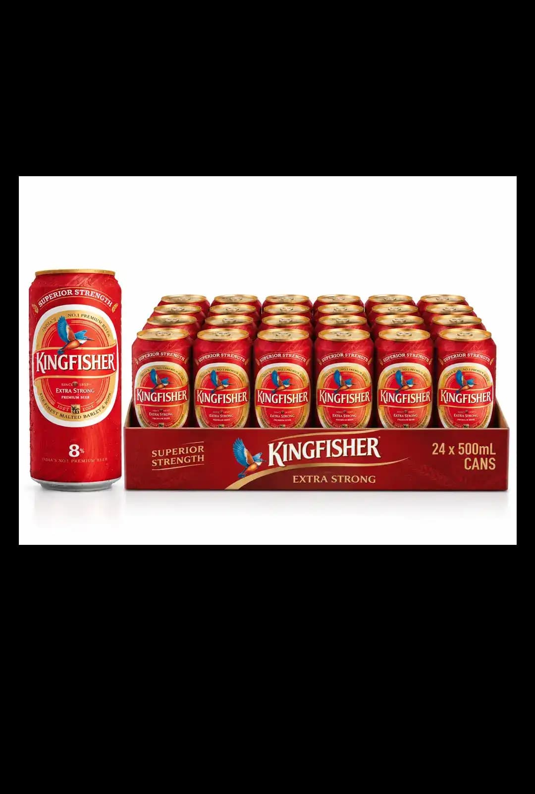 Kingfisher Kingfisher Extra Strong Indian Beer Cans 500mL
