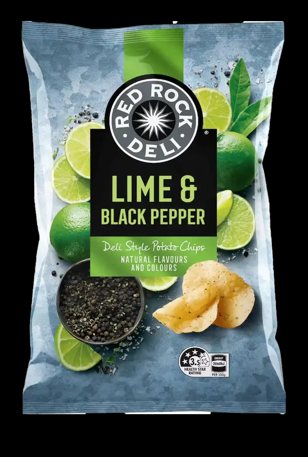 Red Rock Deli Red Rock Deli Potato Chips Lime & Pepper 90g