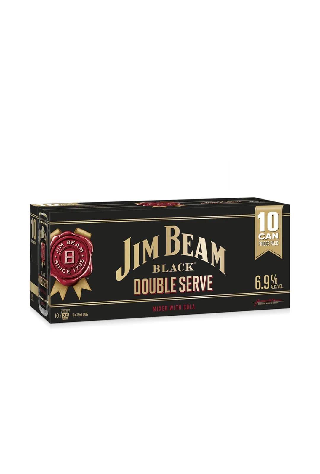 Jim Beam Black Double Serve Cans 375mL