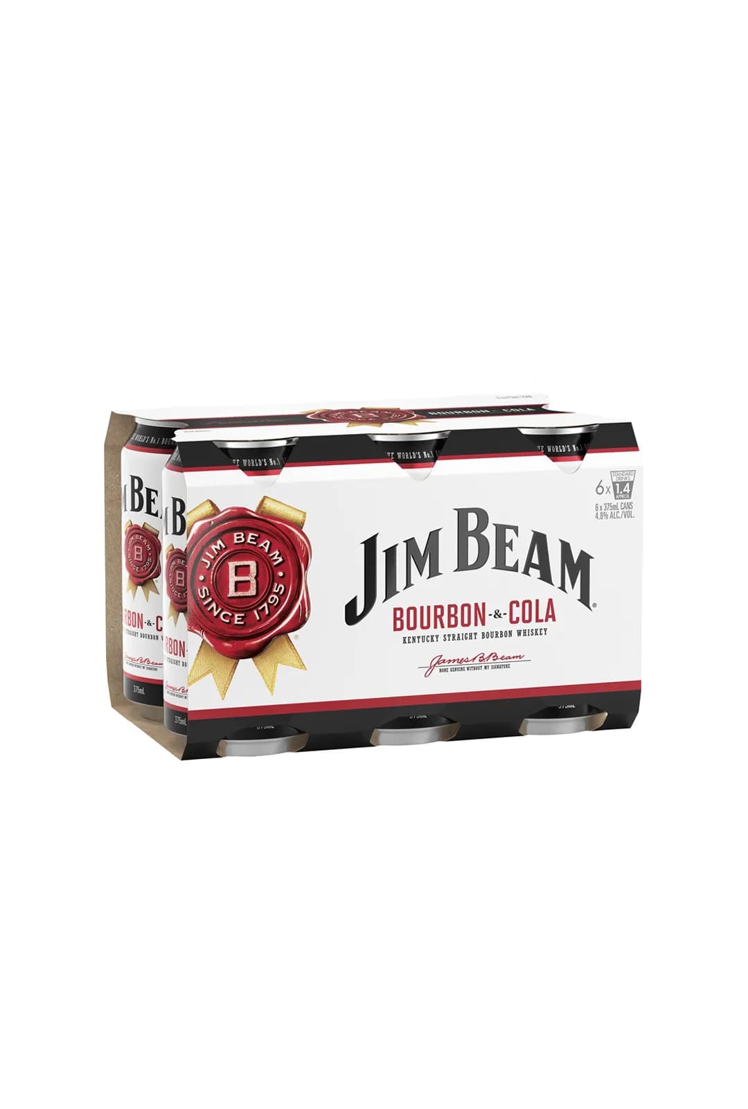 Jim Beam Bourbon & Cola Cans 375mL