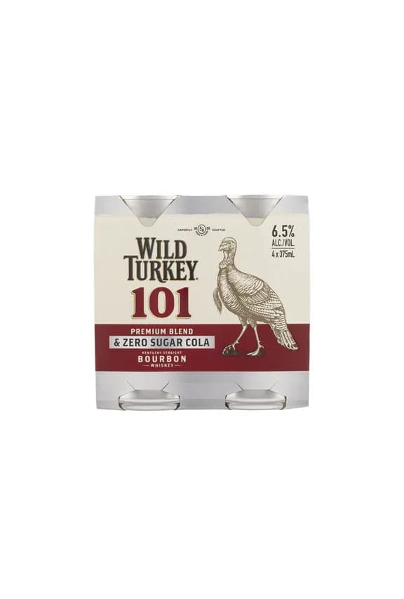 Wild Turkey Wild Turkey 101 Bourbon & Zero Sugar Cola Cans 375mL