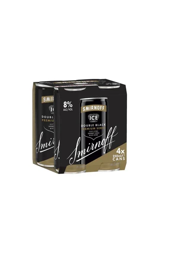 Smirnoff Ice Double Black Premium Serve Cans 250mL