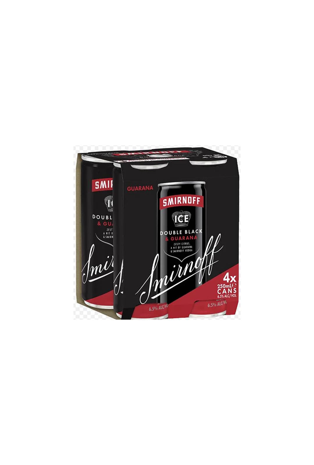 Smirnoff Ice Double Black Guarana Cans 250mL
