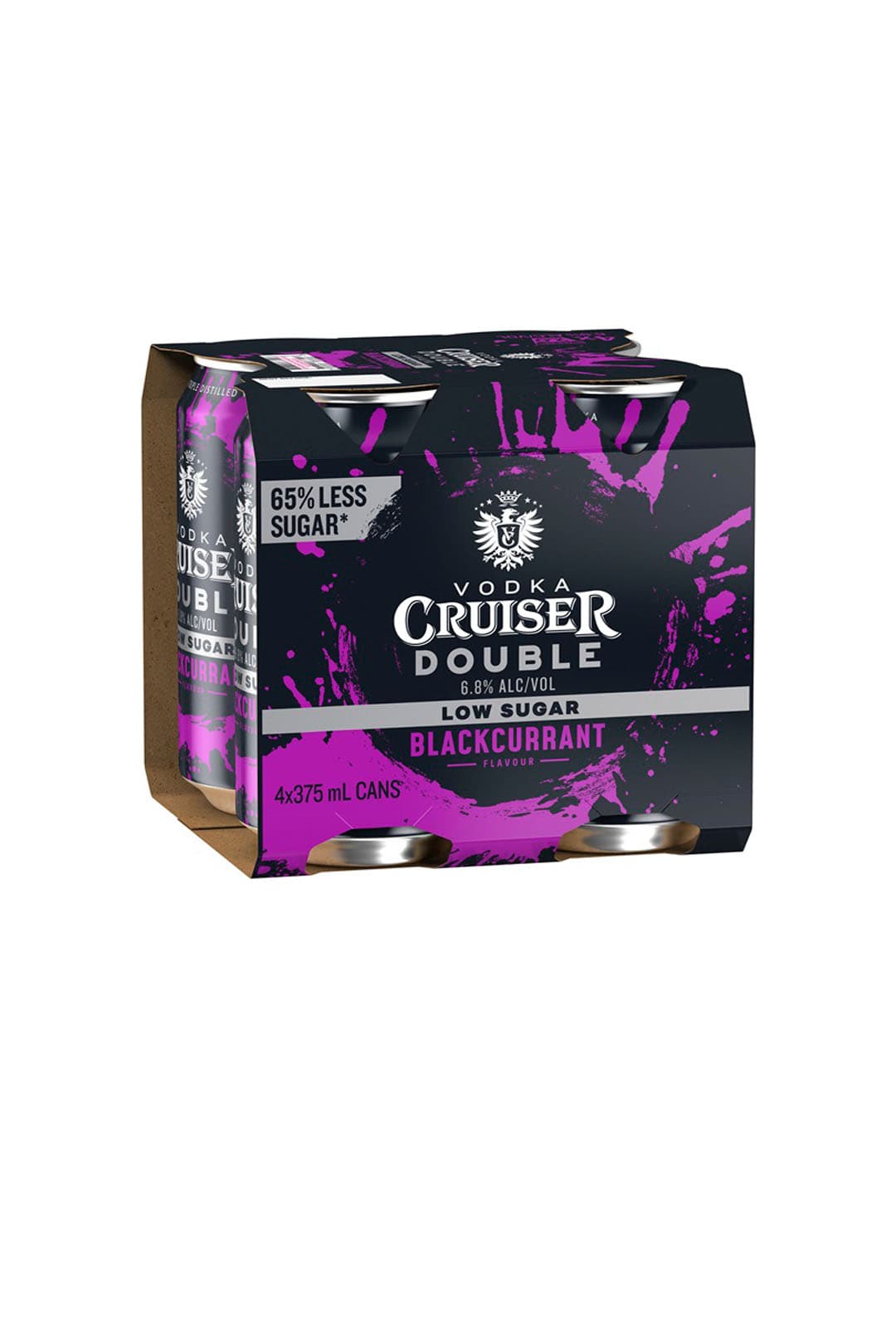 Vodka Cruiser Double Black Current Cans 375mL