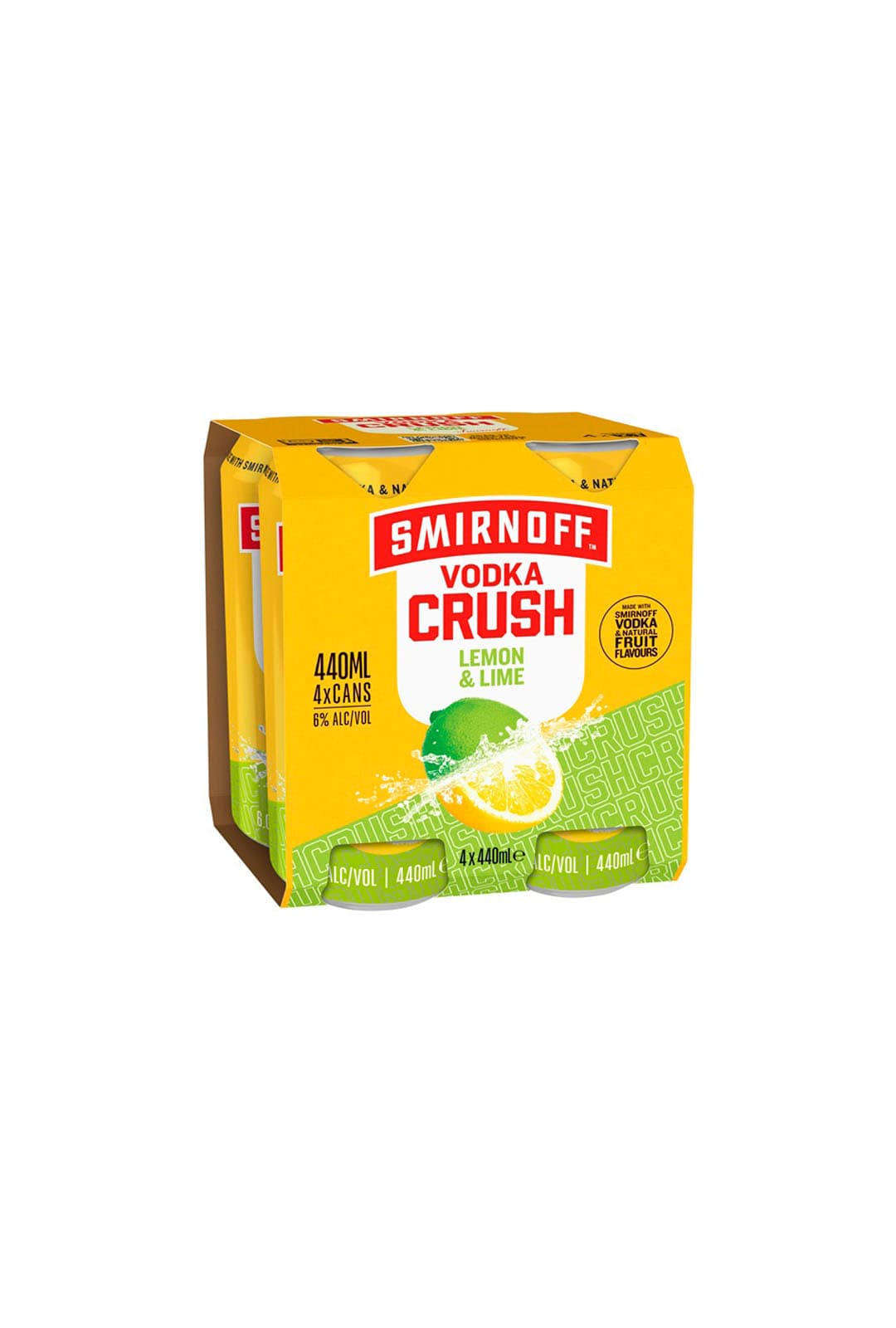 Smirnoff Crush Lemon Lime Cans 440mL
