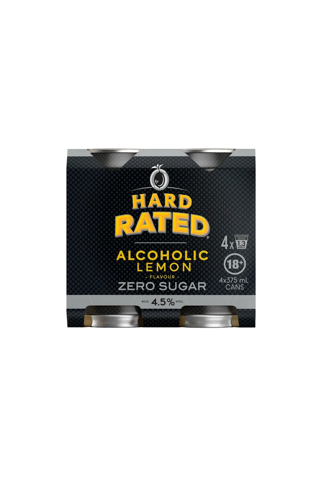 HARD RATED Alcoholic Lemon Zero Sugar 4.5% Cans 375mL