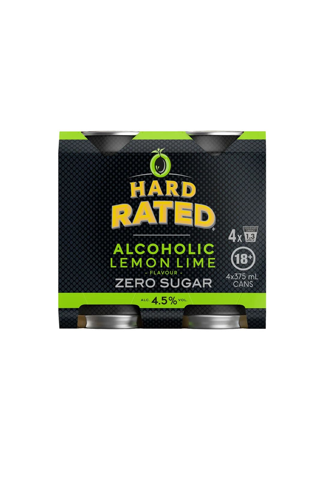 HARD RATED Hard Rated Alcoholic Lemon Lime Zero Sugar Cans 375mL