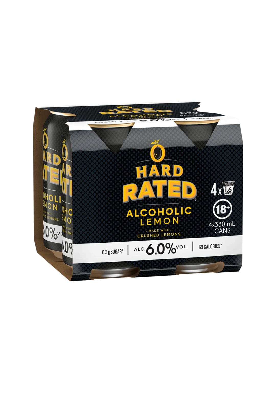 HARD RATED Alcoholic Lemon 6% Cans 330mL