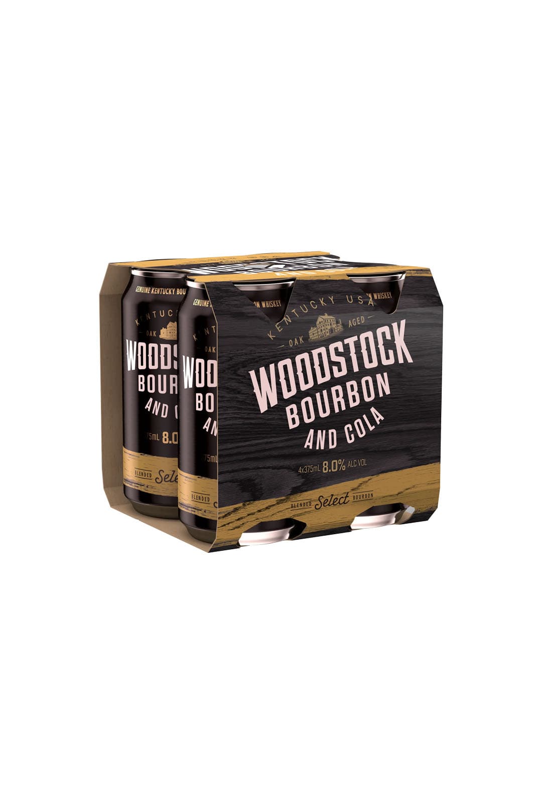 WOODSTOCK Woodstock Bourbon & Cola Cans 8% 375mL