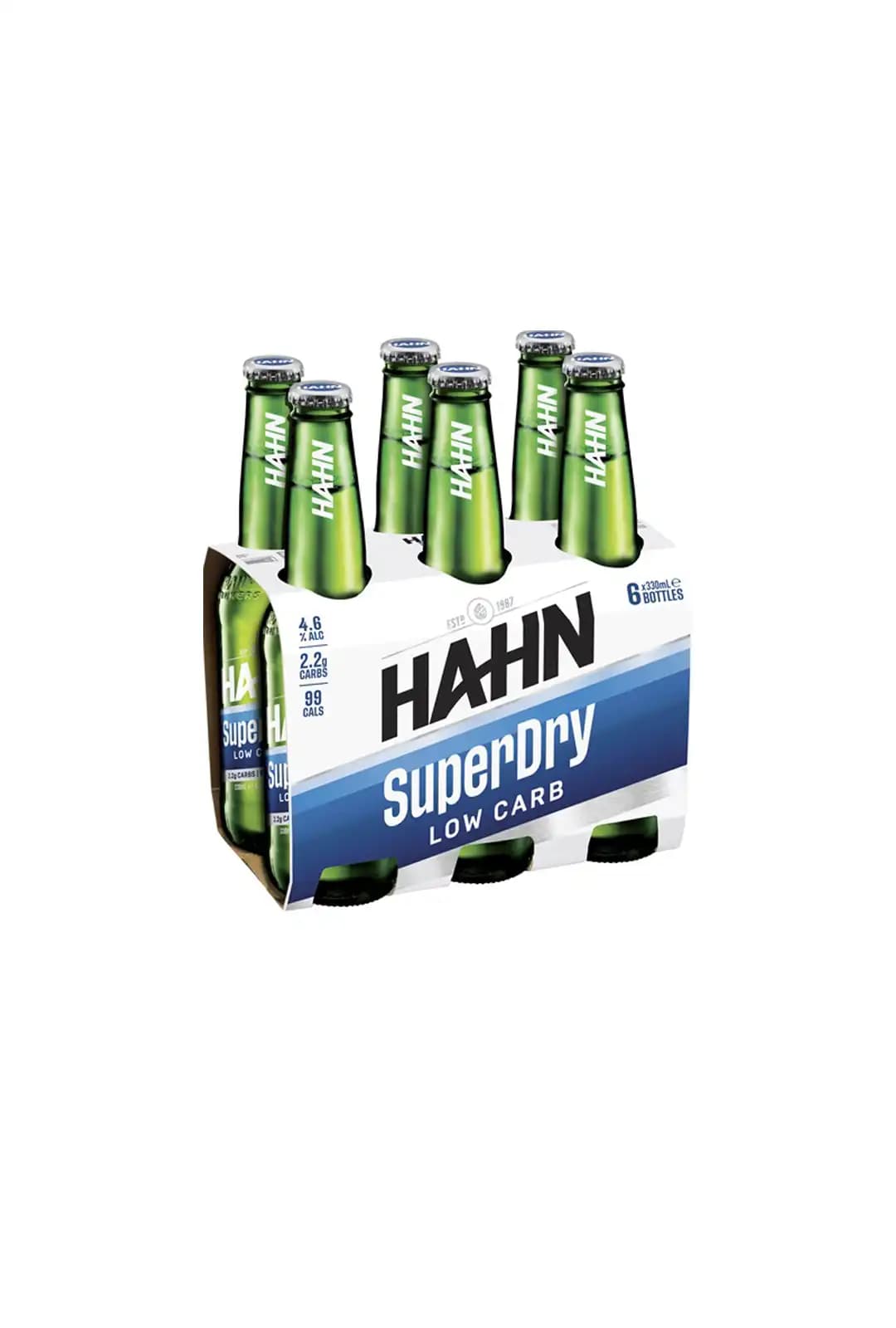 Hahn Super Dry Low Carb Beer Bottles 330mL
