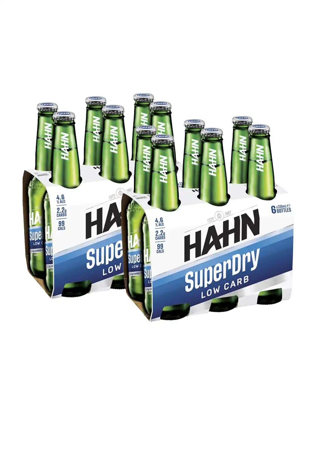 Hahn Super Dry Low Carb Beer Bottles 330mL