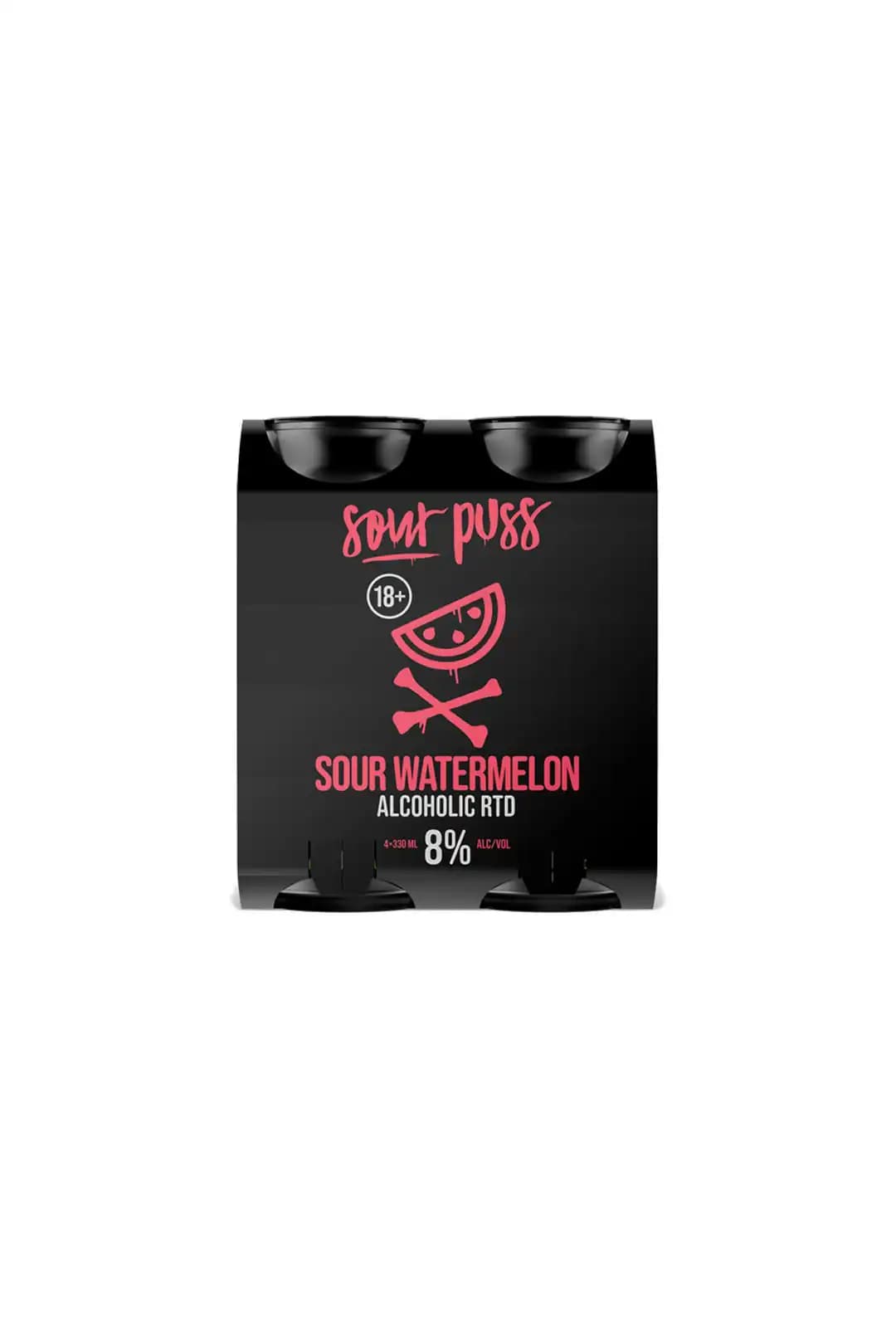 Sour Puss Sour Puss Alcoholic Watermelon 8% Can 330mL