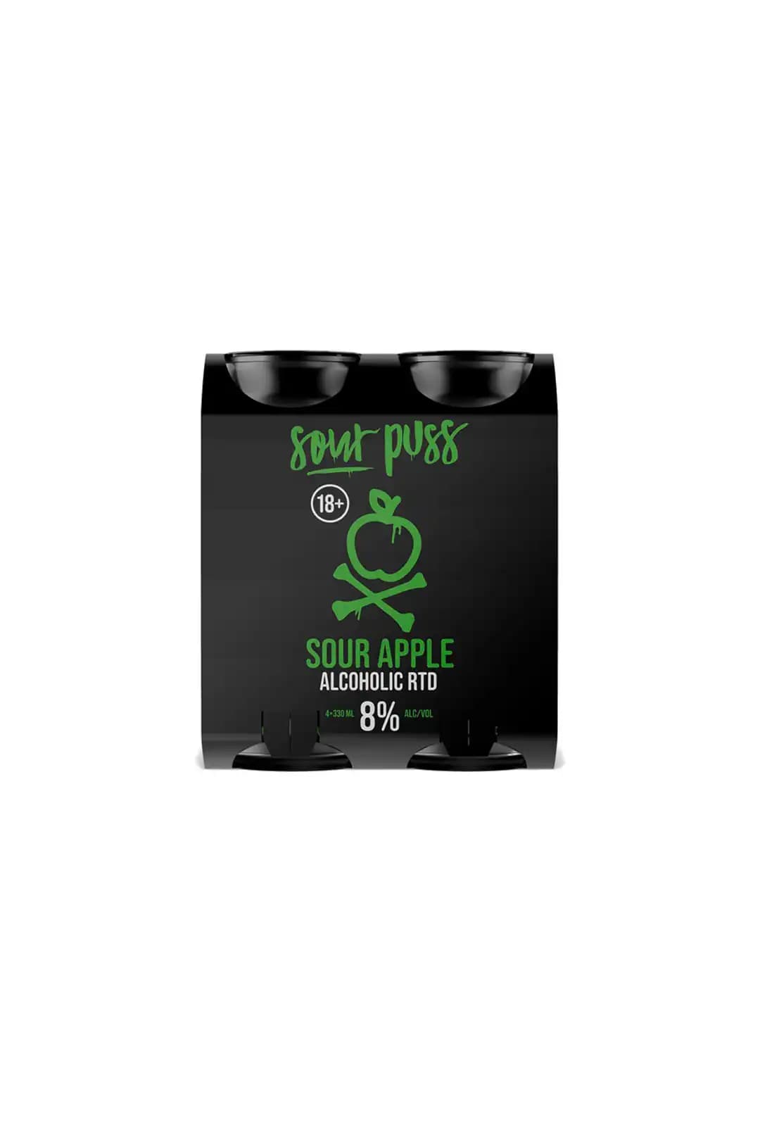 Sour Puss Sour Puss Alcoholic Sour Apple 8% Can 330mL