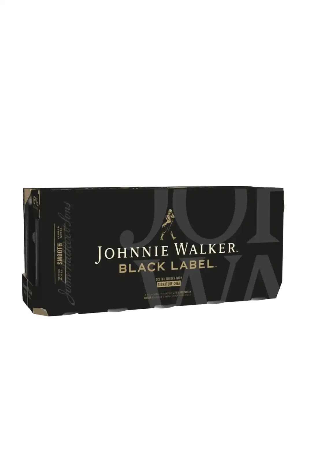 Johnnie Walker Black Label Scotch Whisky & Cola Can 375mL