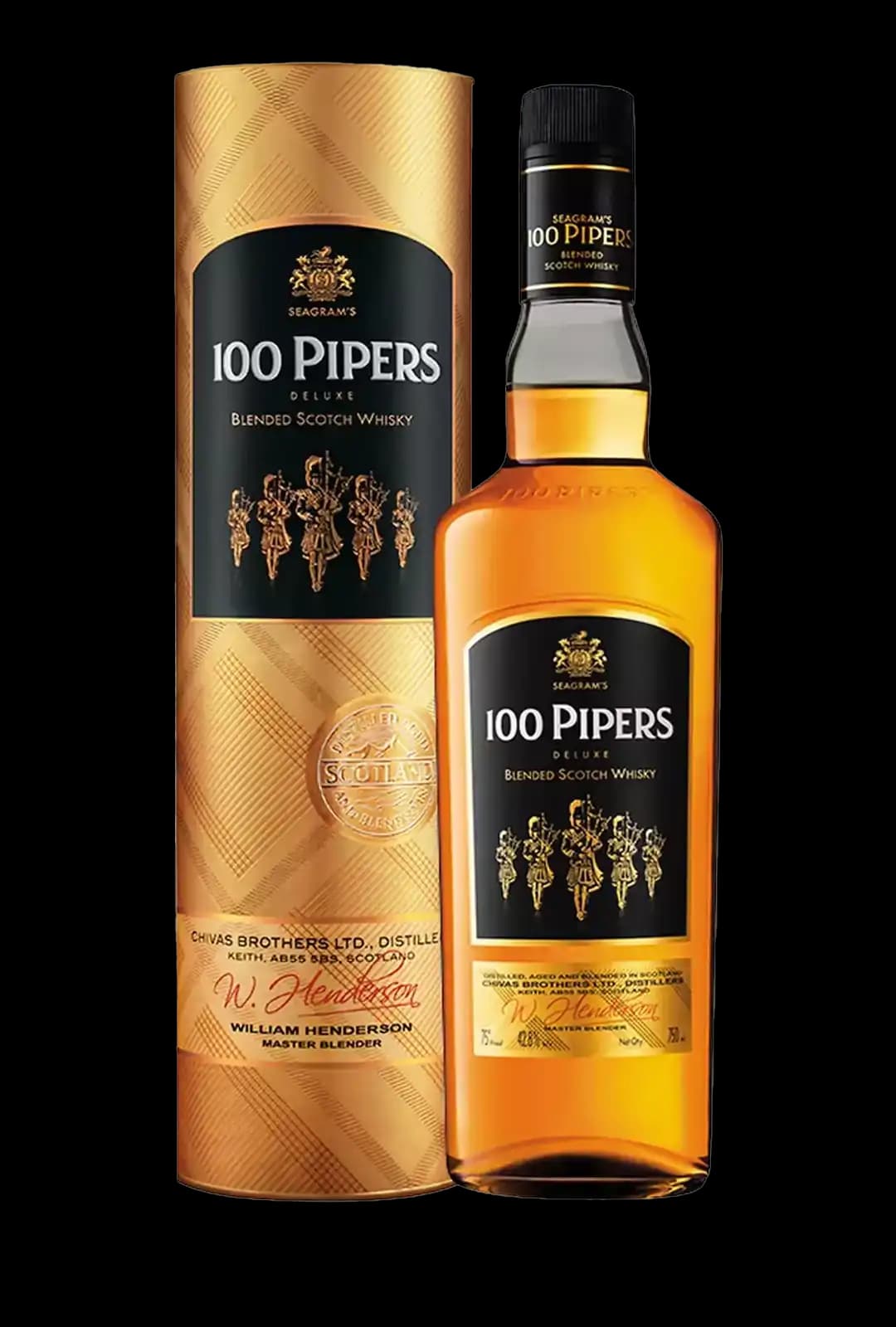 100 Pipers 100 Piper Deluxe Blended Scotch Whisky 750mL