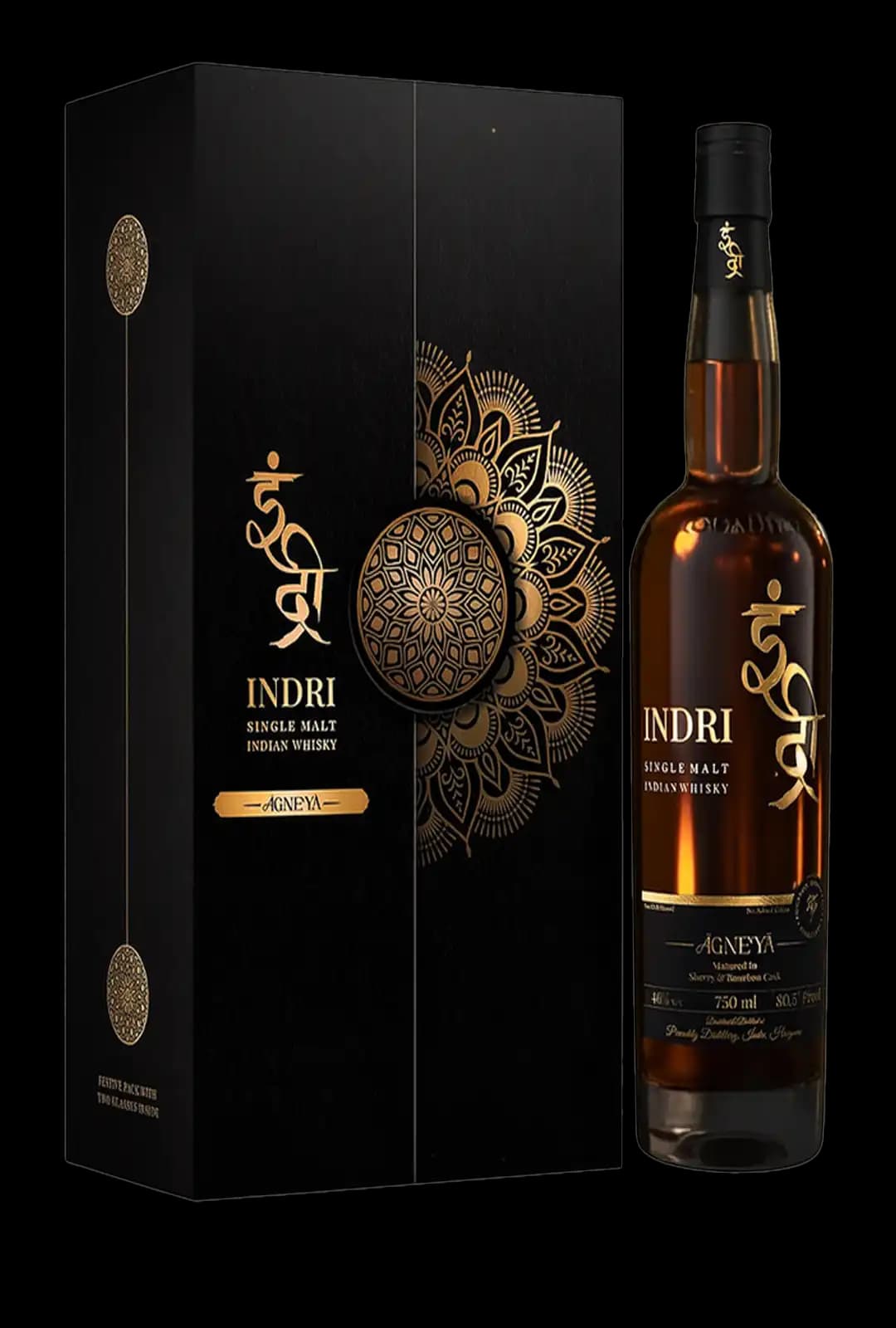 Indri Indri Agneya Single Malt Whisky Gift Pack 700mL