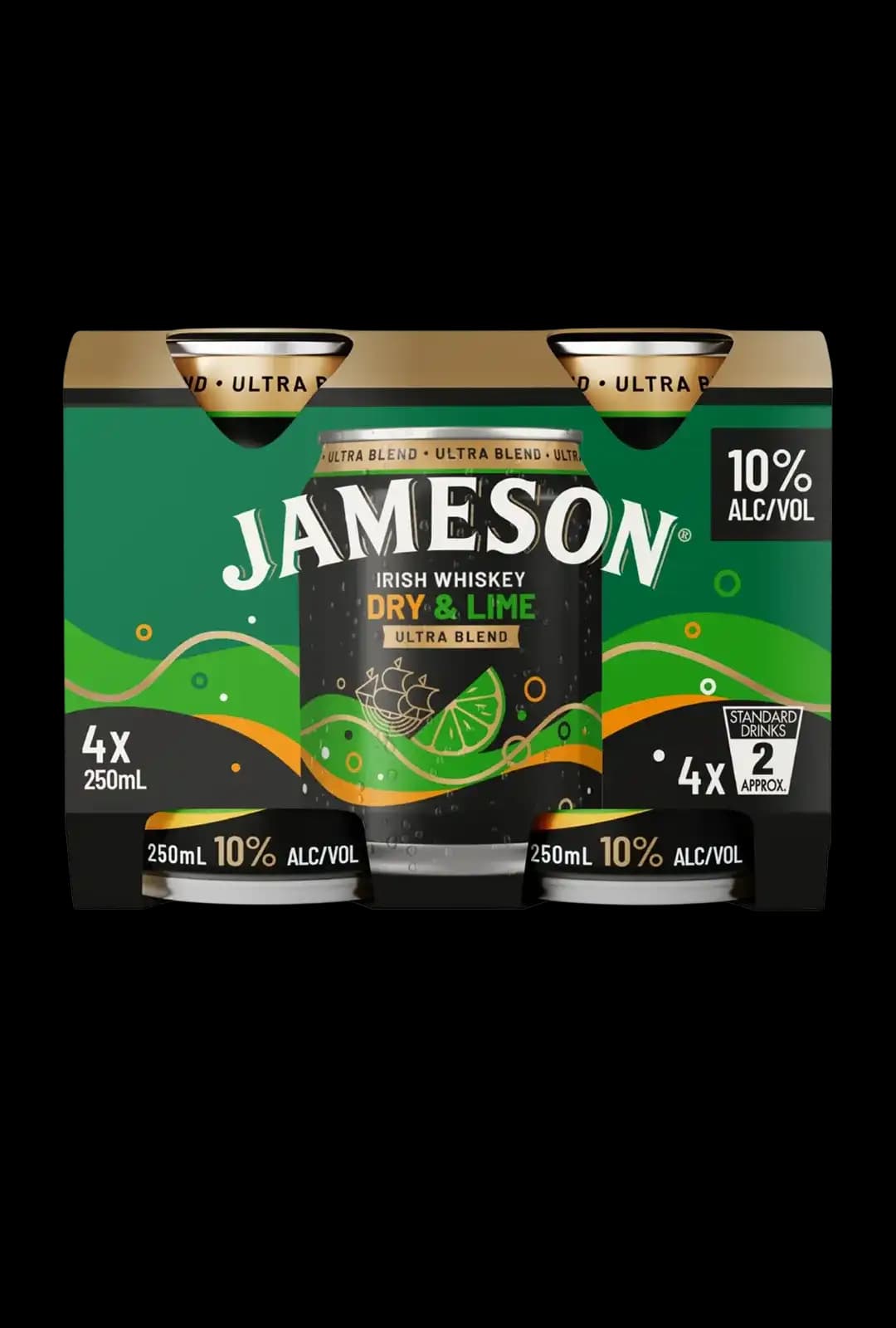 Jameson Jameson Irish Whisky Dry & Lime Ultra Blend 10% Can 250mL