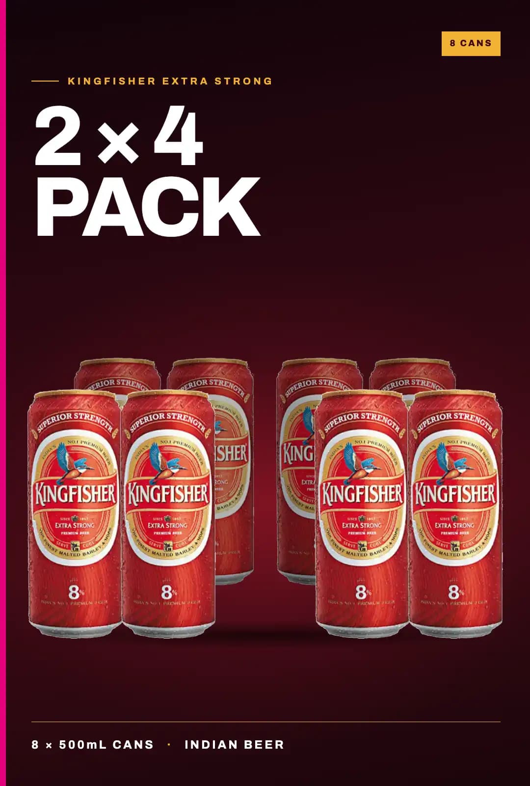 Kingfisher Kingfisher Extra Strong Indian Beer Cans 500mL
