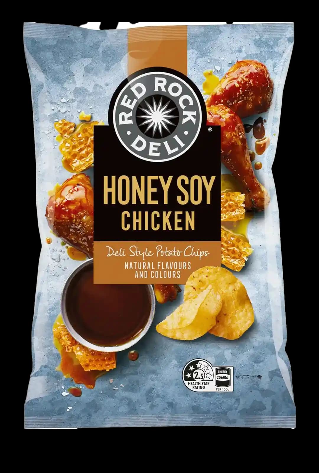 Red Rock Deli Potato Chips Honey Soy Chicken 90g